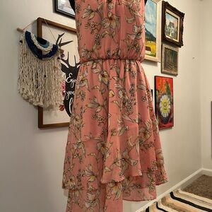 a new day Asymmetrical Pink Floral Dress